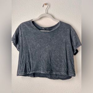 Truly Madly Deeply Cropped Acid Wash Top